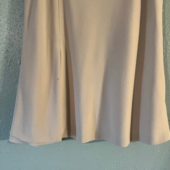 Vintage Georgio Armani Women's Beige Tulip Skirt Sz 12 100% Wool Fit and Flare - Picture 14 of 15